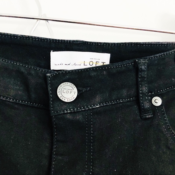 Ann Taylor LOFT Black Denim Skinny Jeans Size 10 - Picture 3 of 3